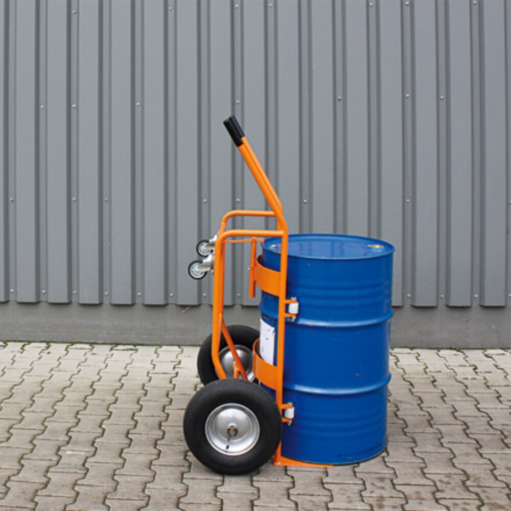 N° de l'image du produit 3 : Eichinger® Diable basculeur de fût à pneus gonflables et 2 roues supplémentaires, bleu gentiane