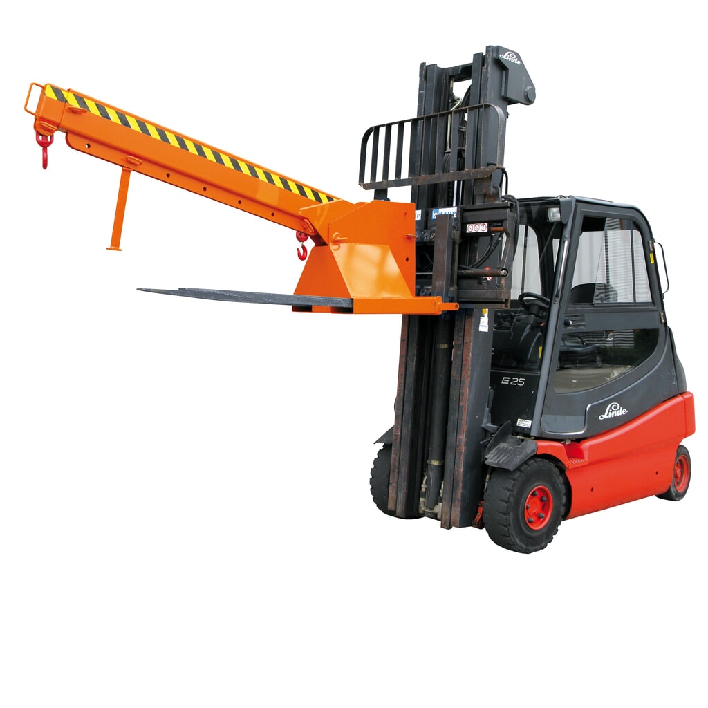 Eichinger® Kranarm teleskopierbar und höhenverstellbar, 2500 kg, reinorange Produktabbildung Nr. 1: Eichinger® Kranarm teleskopierbar und höhenverstellbar, 2500 kg, reinorange