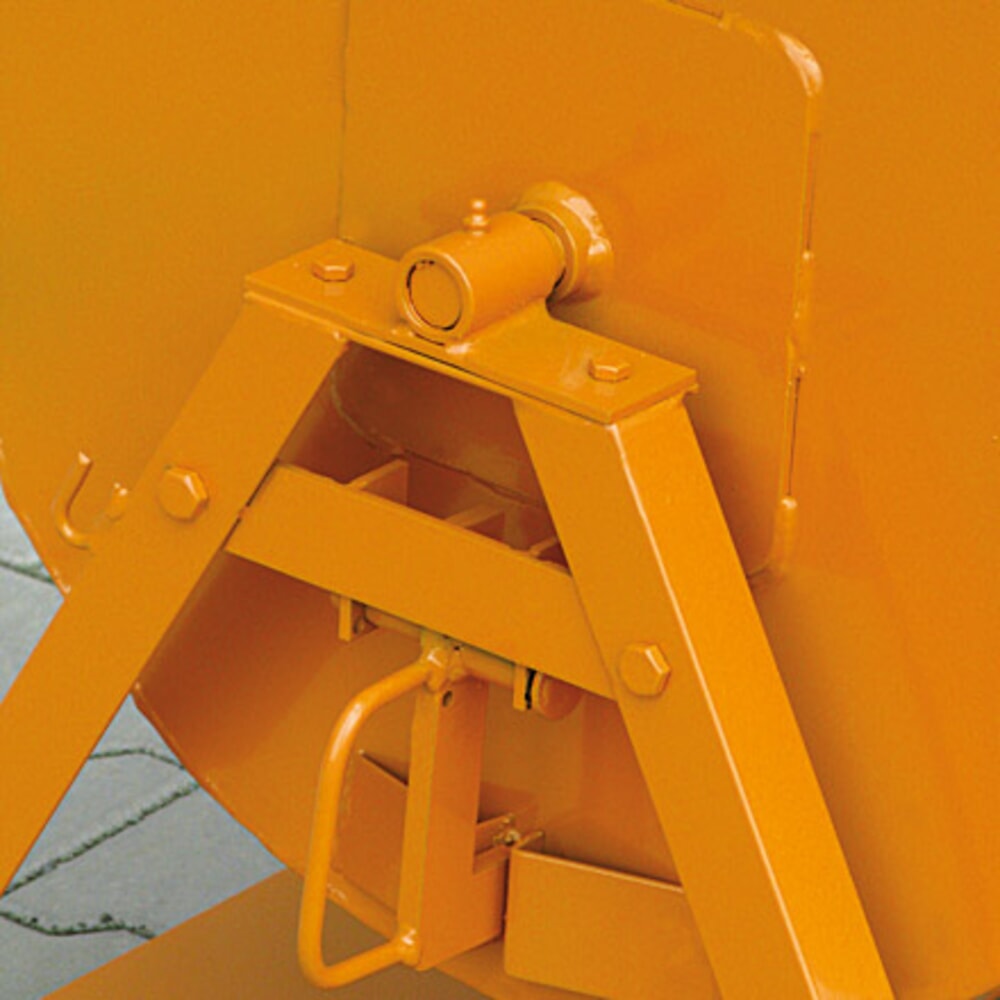 N° de l'image du produit 4 : Eichinger® Benne basculante basculable des 2 côtés, accessible des 4 côtés, 500 kg, 300 litres orangé pur