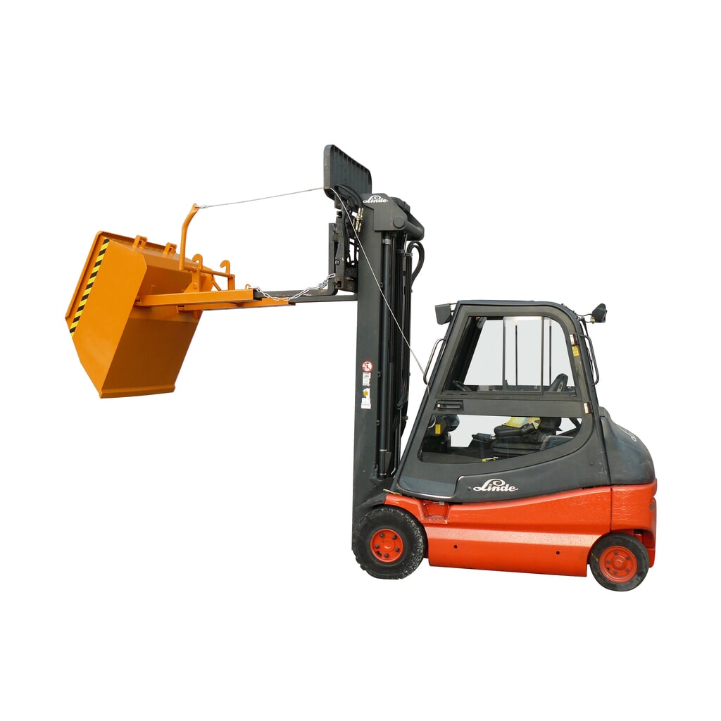 Eichinger® Schaufel mit Staplergabel-Durchschub, 1500 kg, 300 Liter reinorange Produktabbildung Nr. 6: Eichinger® Schaufel mit Staplergabel-Durchschub, 1500 kg, 300 Liter reinorange