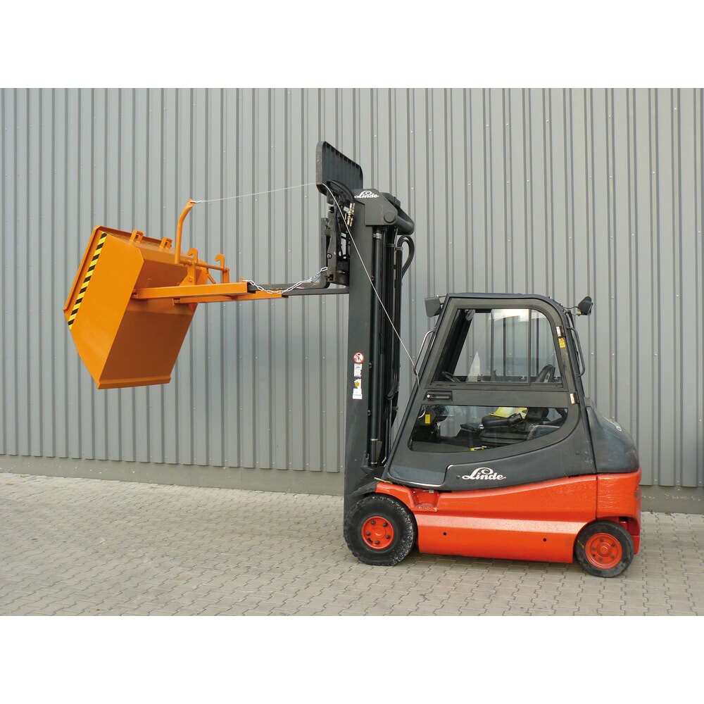 N° de l'image du produit 6 : Pelle godet Eichinger® avec entrées de fourche fermées pour chariot élévateur, 1 500 kg, 300 litres orangé pur