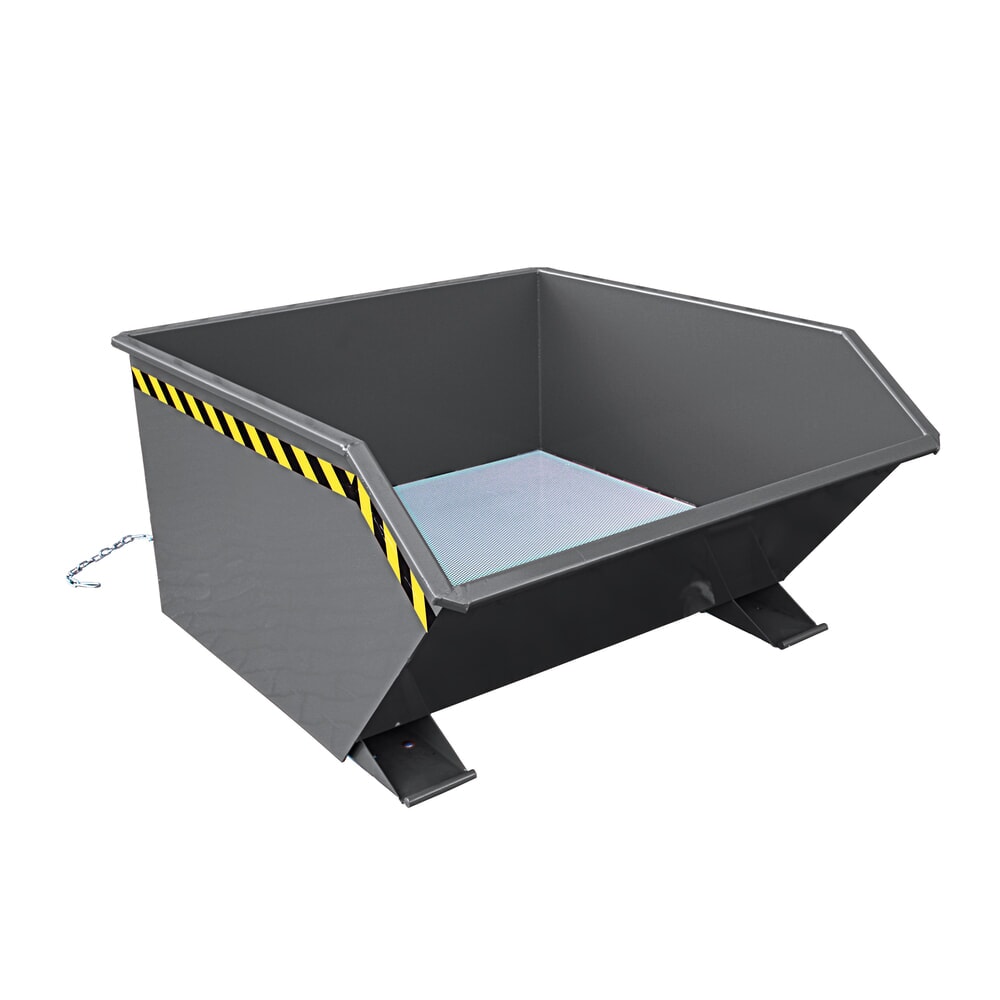 Illustration du produit: Eichinger® Benne à copeaux à fond en tôle perforée et robinet de vidange, 1 500 kg, 1500 litres, gris anthracite