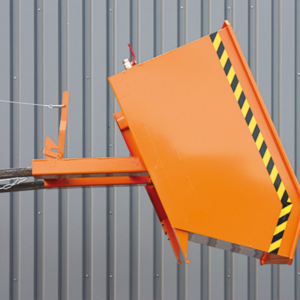 N° de l'image du produit 4 : Eichinger® Benne à copeaux à fond en tôle perforée et robinet de vidange, 1 500 kg, 1500 litres, gris anthracite