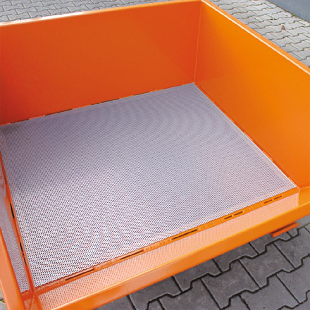 N° de l'image du produit 6 : Eichinger® Benne à copeaux à fond en tôle perforée et robinet de vidange, 1 500 kg, 1500 litres, gris anthracite