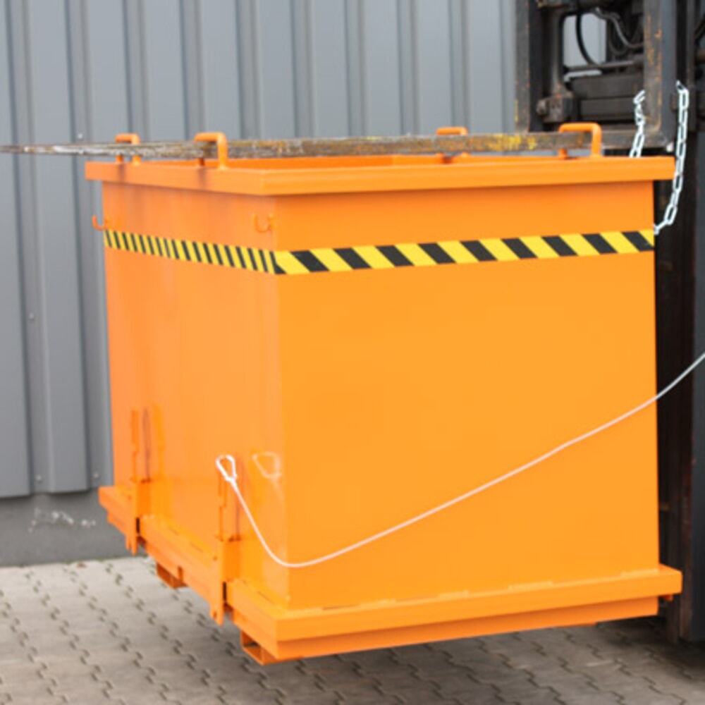N° de l'image du produit 4 : Eichinger® Benne à fond basculant, Système de tri, 3x600 litres gris anthracite
