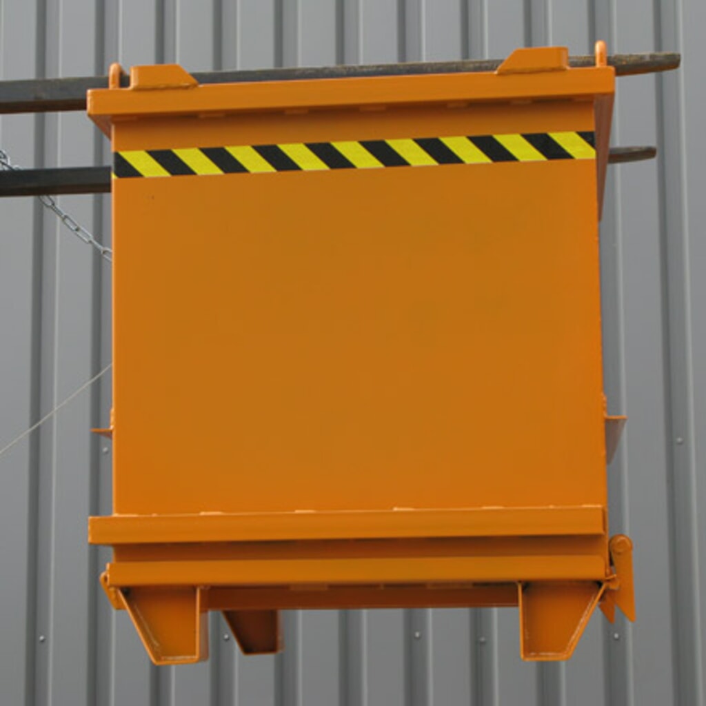 Produktabbildung Nr. 3: Eichinger® Baustoff-Container mit Klappboden, 1000 kg, 300 Liter reinorange