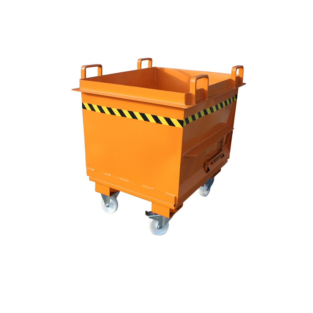 N° de l'image du produit 4 : Eichinger® Benne à fond basculant en version conique, 2 000 kg, 1 000 litres orangé pur