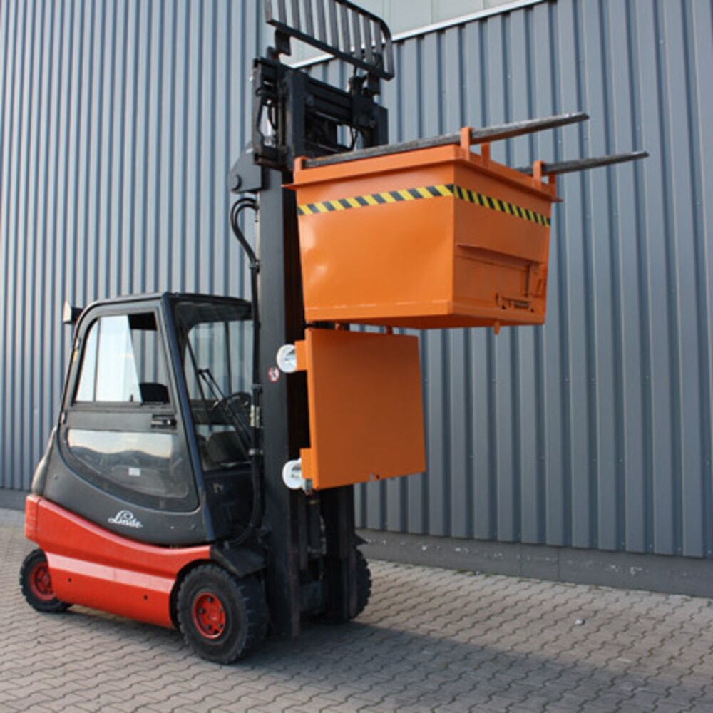 N° de l'image du produit 6 : Eichinger® Benne à fond basculant en version conique, 2 000 kg, 1 000 litres gris anthracite