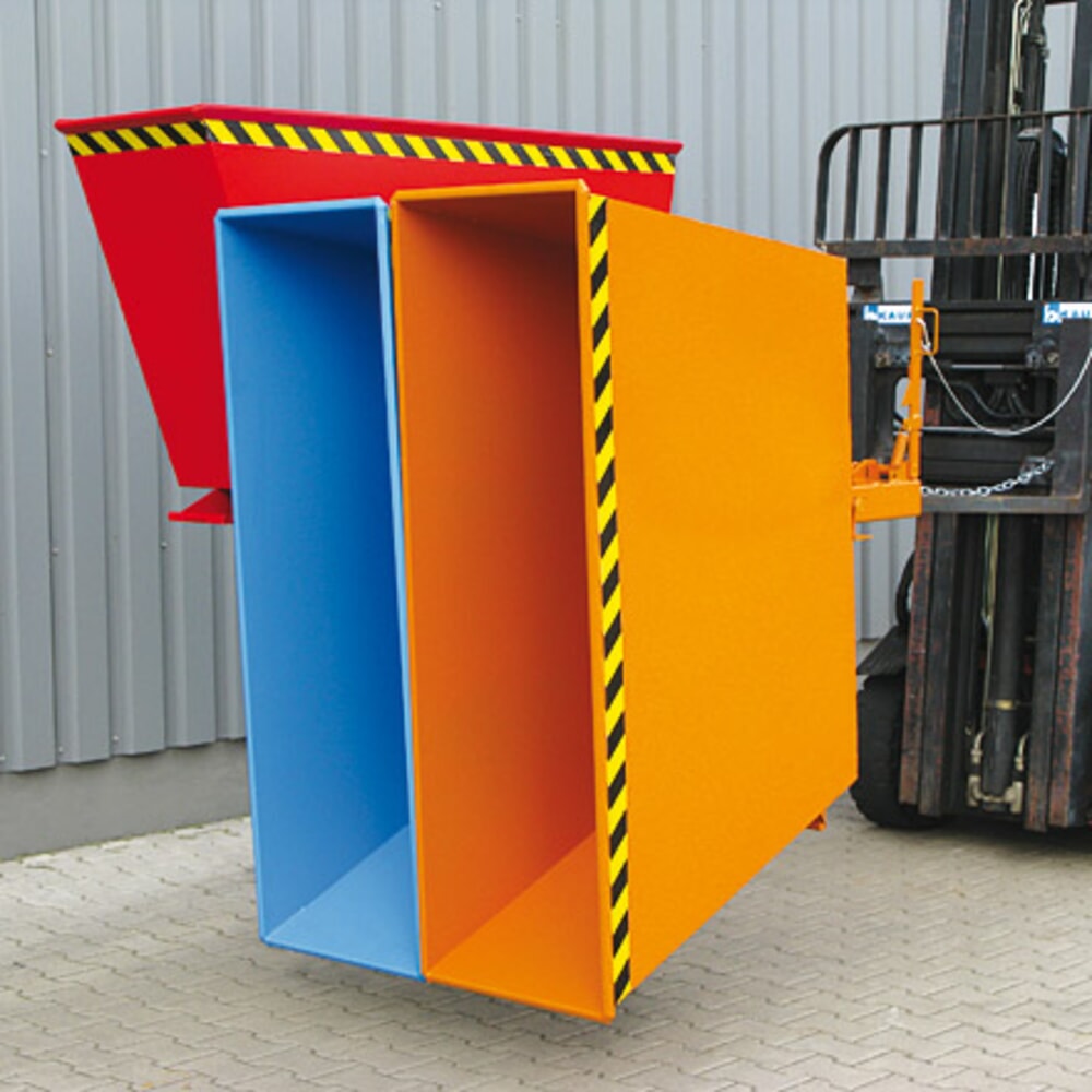 N° de l'image du produit 3 : Eichinger® Benne basculante Système de tri 2 en 1 ou « 3 en 1 », 3x600 litres, orangé pur