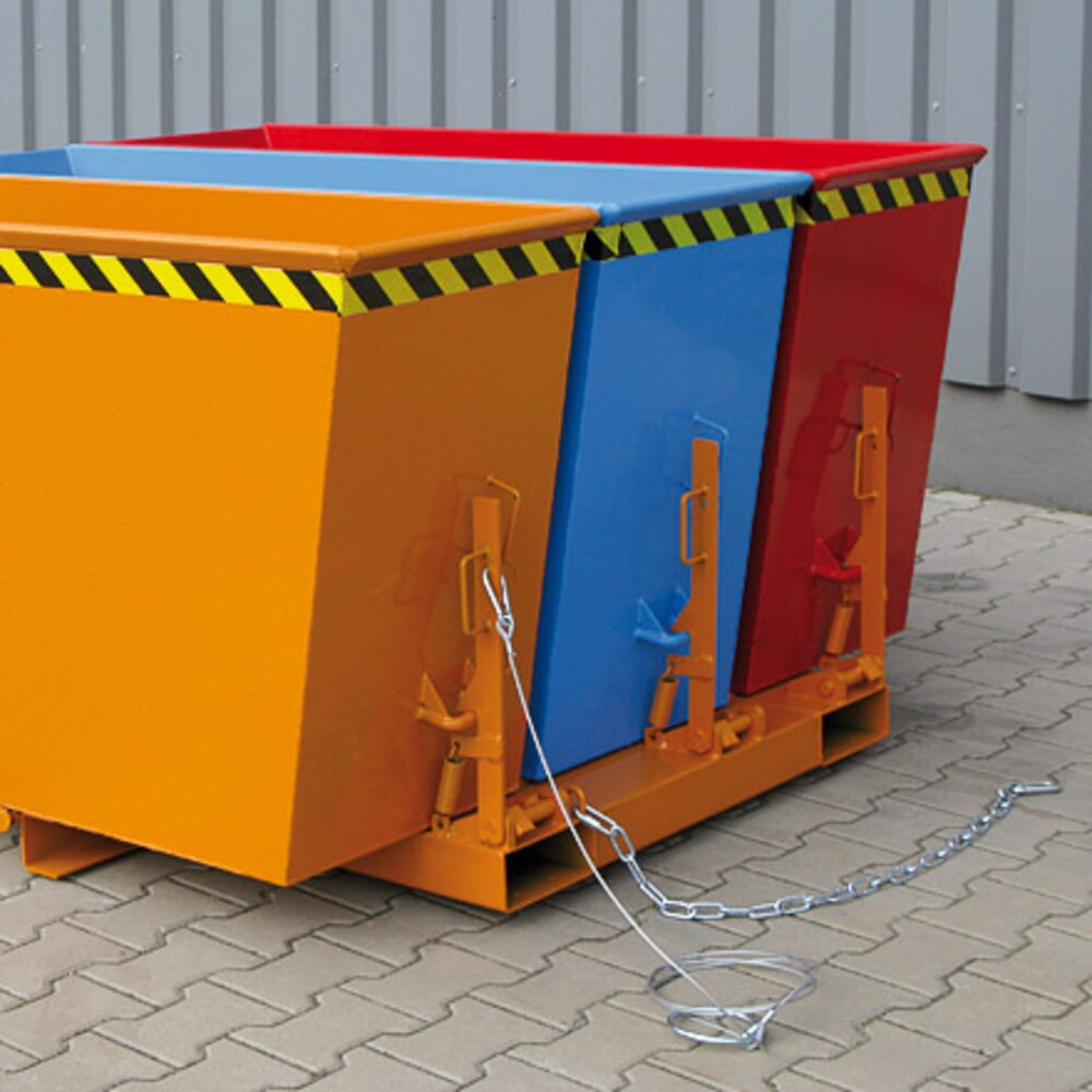 N° de l'image du produit 6 : Eichinger® Benne basculante Système de tri 2 en 1 ou « 3 en 1 », 3x600 litres, orangé pur