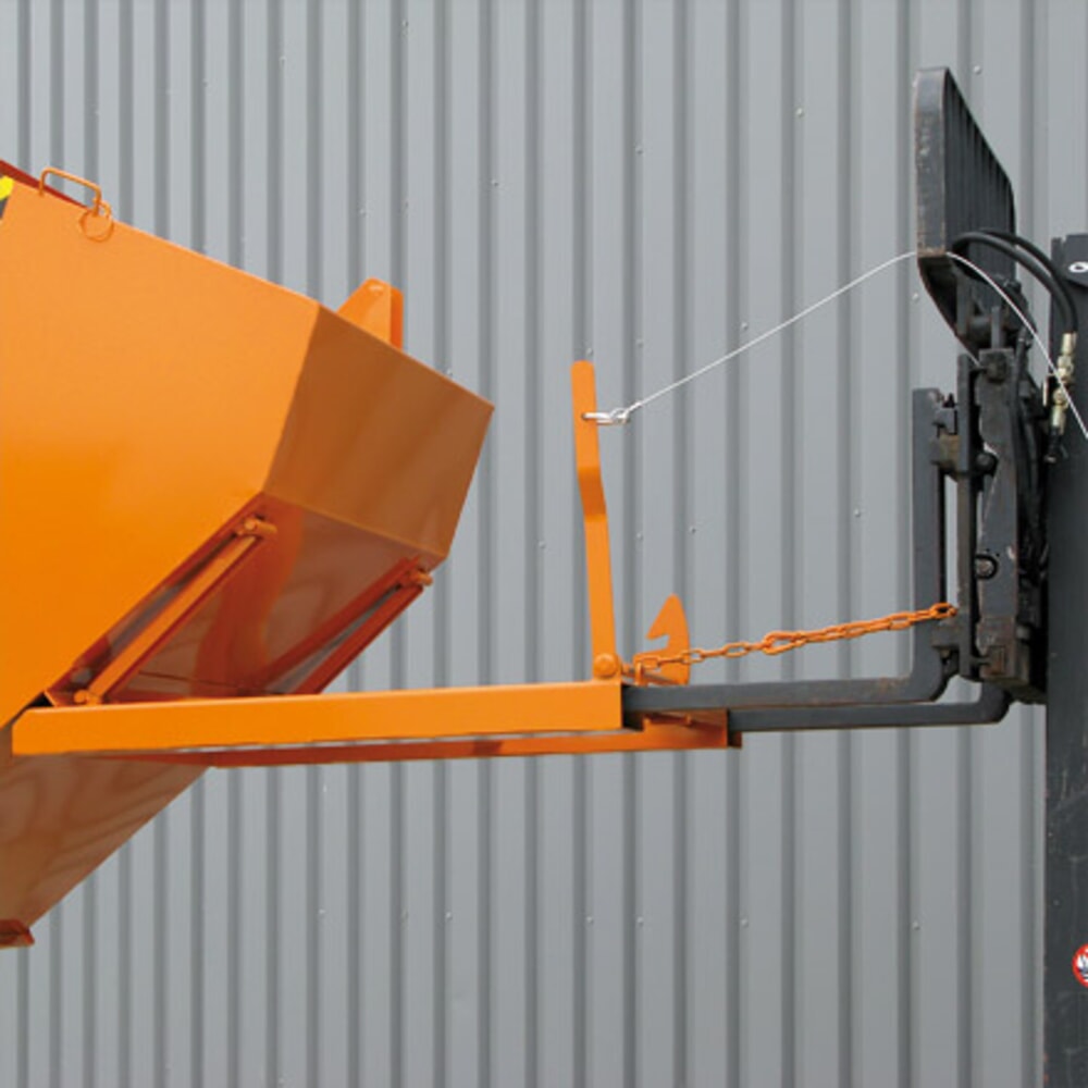 N° de l'image du produit 6 : Benne basculante Eichinger® hauteur de construction faible, 1 000 kg, 300 litres, orangé pur