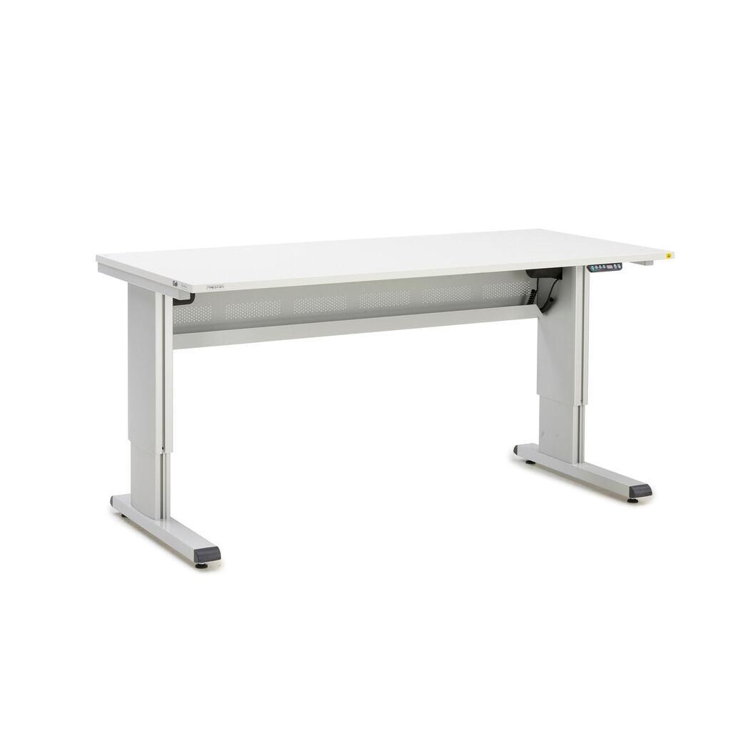 TRESTON WB-Arbeitstisch, ESD, elektrisch höhenverstellbar, BxT 1.800 x 800 mm, mit Kabelwanne Produktabbildung: TRESTON WB-Arbeitstisch, ESD, elektrisch höhenverstellbar, BxT 1.800 x 800 mm, mit Kabelwanne