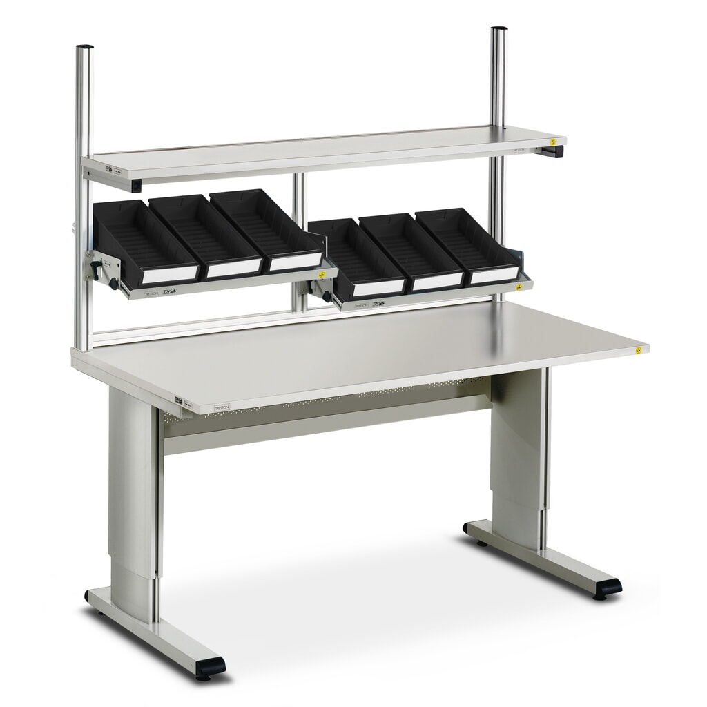Produktabbildung Nr. 4: TRESTON WB-Arbeitstisch, ESD, manuell höhenverstellbar, BxT 1.800 x 800 mm