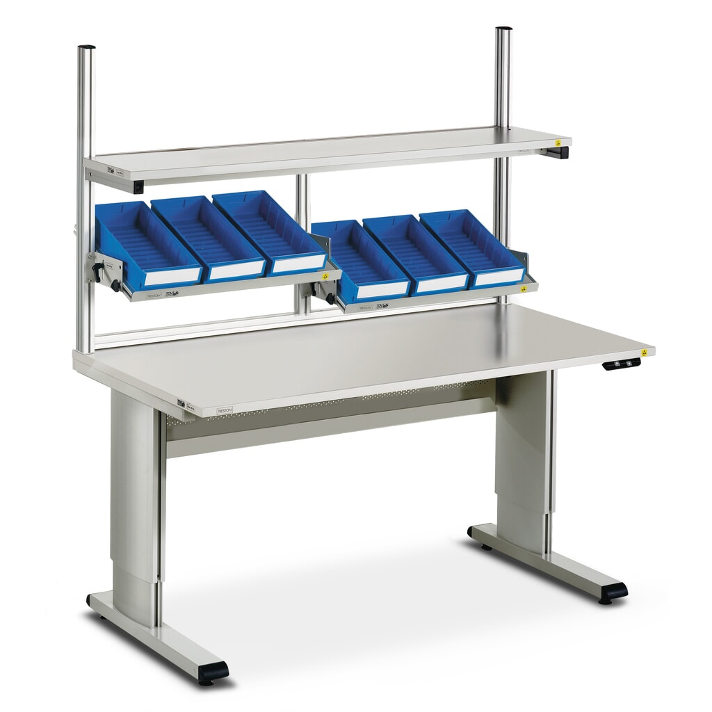 Etagenbord für TRESTON Arbeitstisch, Typ WB, Breite 1.000 mm Produktabbildung Nr. 4: Etagenbord für TRESTON Arbeitstisch, Typ WB, Breite 1.000 mm