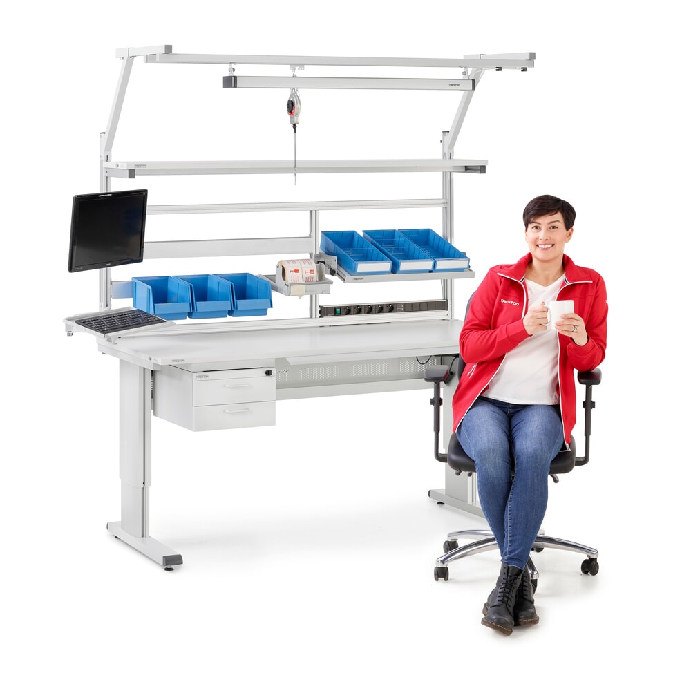 N° de l'image du produit 3 : Bras pivotant AKV pour table de travail TRESTON WB, ESD, lxP 460 x 210 mm