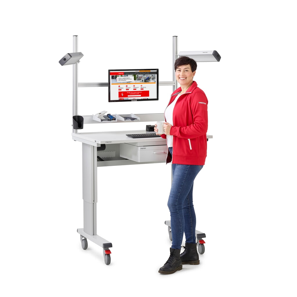 TRESTON WB-Arbeitstisch, ESD, manuell höhenverstellbar, BxT 1.800 x 800 mm Produktabbildung Nr. 5: TRESTON WB-Arbeitstisch, ESD, manuell höhenverstellbar, BxT 1.800 x 800 mm