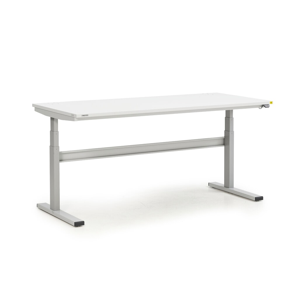 TRESTON TED-Arbeitstisch, ESD, elektrisch höhenverstellbar, HxBxT 630-1.270 x 1.800 x 800 mm Produktabbildung: TRESTON TED-Arbeitstisch, ESD, elektrisch höhenverstellbar, HxBxT 630-1.270 x 1.800 x 800 mm