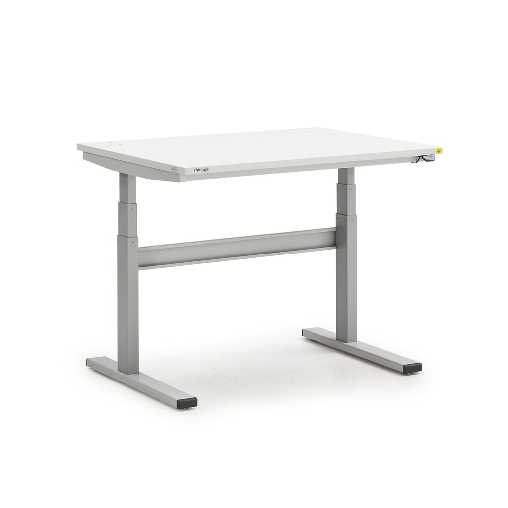 TRESTON TED-Arbeitstisch, ESD, elektrisch höhenverstellbar, HxBxT 630-1.270 x 1.100 x 800 mm Produktabbildung: TRESTON TED-Arbeitstisch, ESD, elektrisch höhenverstellbar, HxBxT 630-1.270 x 1.100 x 800 mm
