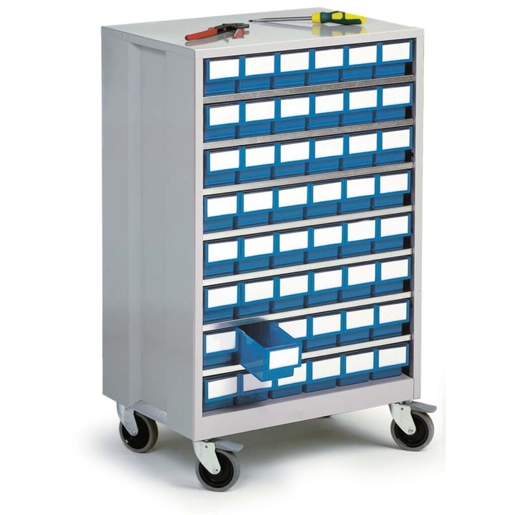 TRESTON Schubladenmagazin, 48 Schubladen, blau Produktabbildung Nr. 3: TRESTON Schubladenmagazin, 48 Schubladen, blau