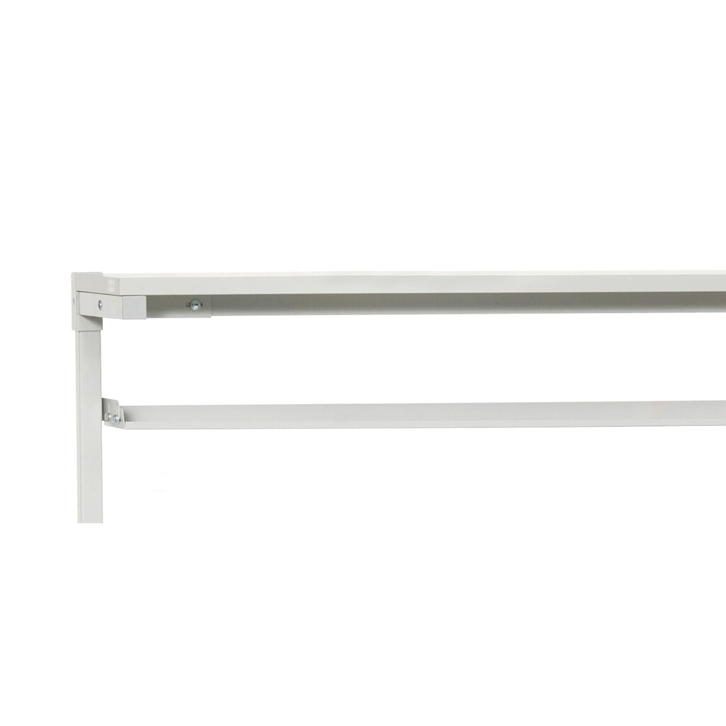 Ablagebord für TRESTON Sichtlagerkästen, BxT 1.119 x 145 mm, für Tischbreite 1.200 mm Produktabbildung: Ablagebord für TRESTON Sichtlagerkästen, BxT 1.119 x 145 mm, für Tischbreite 1.200 mm