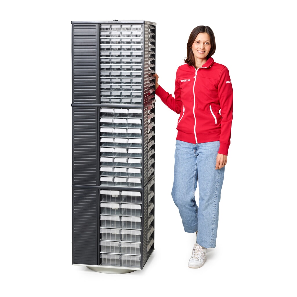 TRESTON Kleinteilemagazin Premium, Höhe 550 mm, 24 Schubladen Breite 92 mm Produktabbildung Nr. 3: TRESTON Kleinteilemagazin Premium, Höhe 550 mm, 24 Schubladen Breite 92 mm
