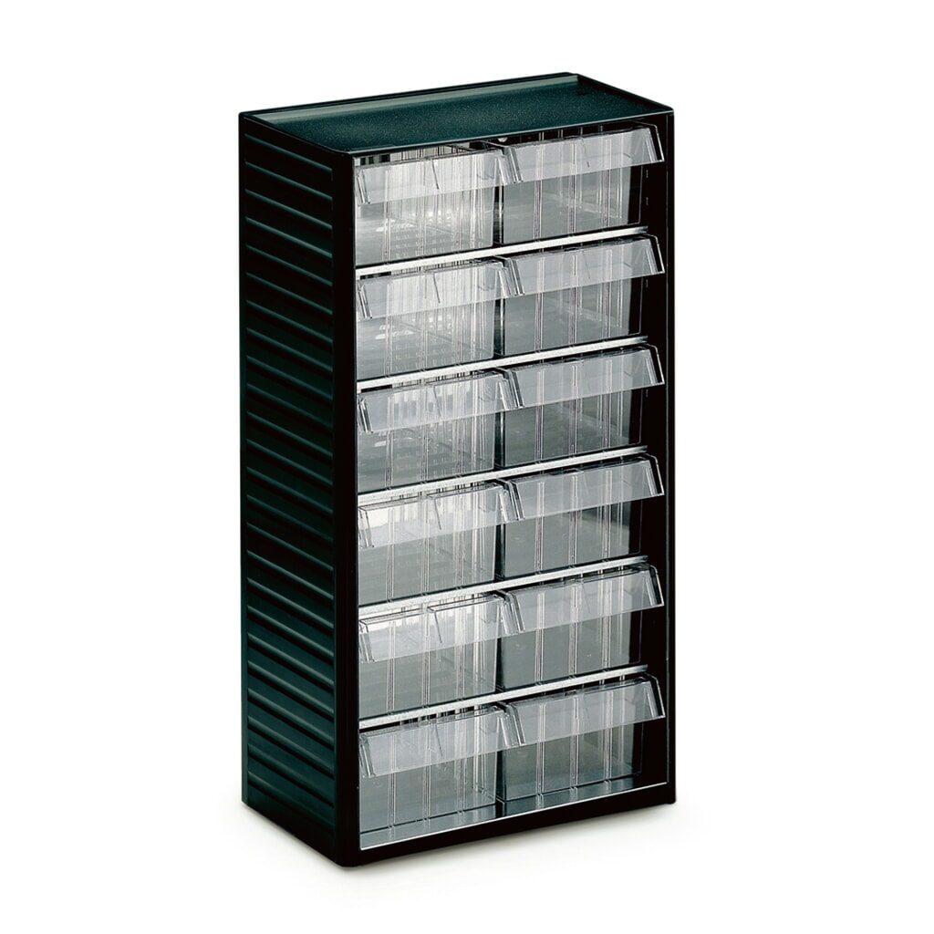 Produktabbildung: TRESTON Kleinteilemagazin Premium, Höhe 550 mm, 12 Schubladen