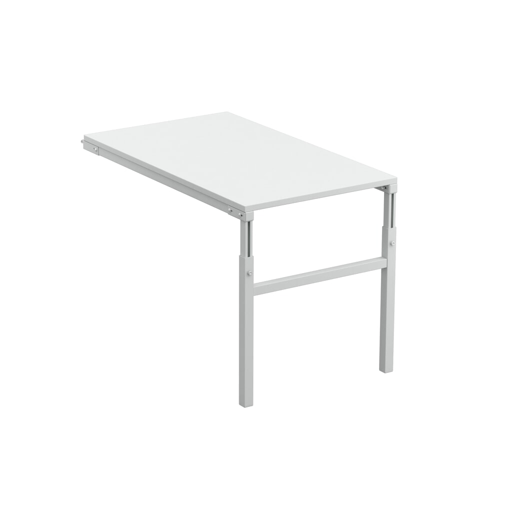Winkel-Anbautisch für TRESTON Arbeitsplatzsystem, höhenverstellbar, TK 150 kg, BxT 1.000 x 500 mm Produktabbildung: Winkel-Anbautisch für TRESTON Arbeitsplatzsystem, höhenverstellbar, TK 150 kg, BxT 1.000 x 500 mm
