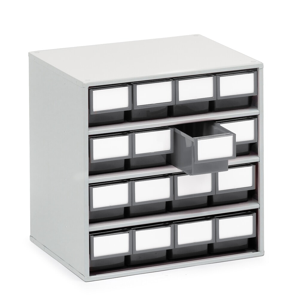 Illustration du produit: Système de rangement à tiroirs, 16 tiroirs, profondeur 300 mm, gris anthracite