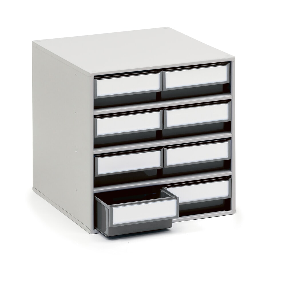 N° de l'image du produit 1 : Système de rangement à tiroirs, 8 tiroirs, profondeur 400 mm, gris anthracite