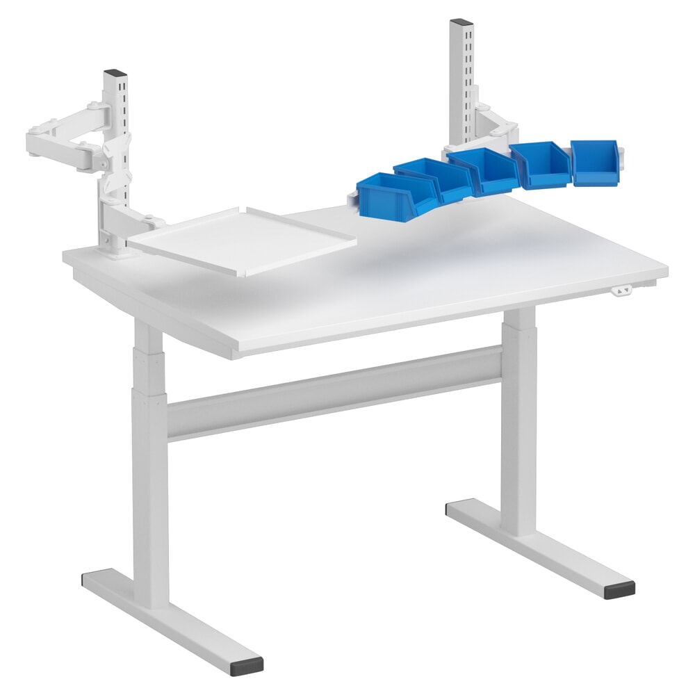 N° de l'image du produit 5 : Montants perforés pour table de travail TRESTON TED, avec bride, hauteur 400 mm, 2 pcs/UV