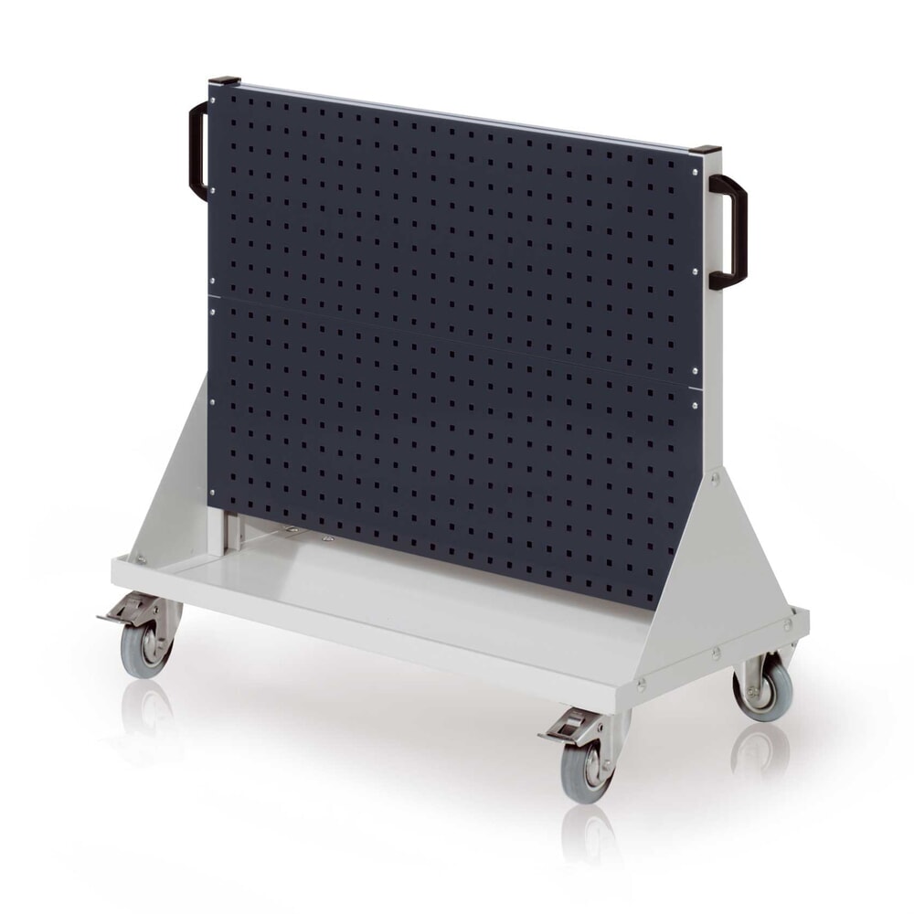 Produktabbildung: Kappes Rastermobil-Rollwagen, HxBxT 890 mm x 1000 mm x 500 mm, 4 Lochplatten, anthrazitgrau