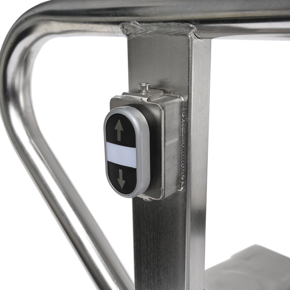 Produktabbildung Nr. 11: Edelstahl-Scherenhubwagen Ameise® PTM 1.0 Scissor INOX, Tragfähigkeit 1000 kg, elektrohydraulisch, Gabellänge 1200 mm, Nylon