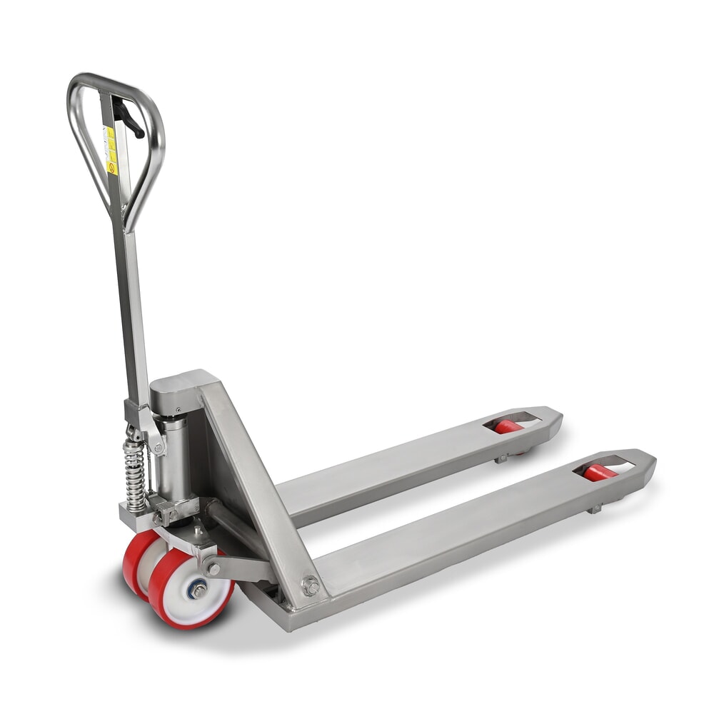 Produktabbildung: Edelstahl-Hubwagen Ameise® PTM 2.0 INOX, Tragfähigkeit 2000 kg, Gabellänge 1150 mm, Nylon