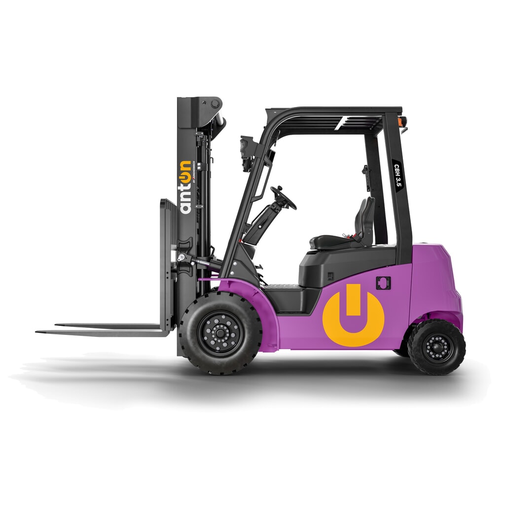 AntOn by Jungheinrich Elektro-Stapler CBH 3.5 mit Dreifach-Teleskop-Hubgerüst, Hubhöhe 4800 mm, Tragfähigkeit 3500 kg, Wetterschutzkabine Eco, inklusive externem Ladegerät 80 V, 60 A, CEE, 5-pin Produktabbildung: AntOn by Jungheinrich Elektro-Stapler CBH 3.5 mit Dreifach-Teleskop-Hubgerüst, Hubhöhe 4800 mm, Tragfähigkeit 3500 kg, Wetterschutzkabine Eco, inklusive externem Ladegerät 80 V, 60 A, CEE, 5-pin