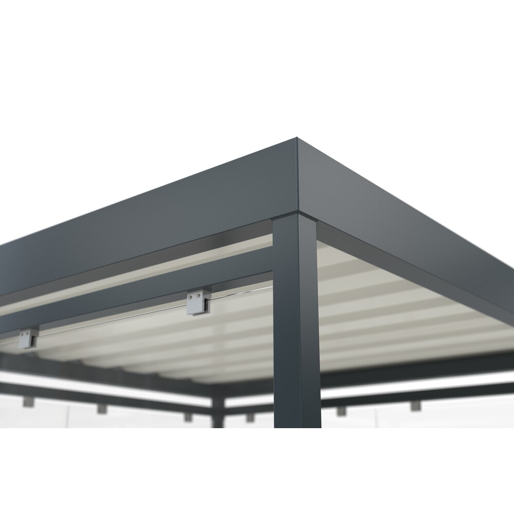 Produktabbildung Nr. 2: wsm® Fahrradüberdachung Economy Köln, ESG-Verglasung, Fahrradparksystem 2502 XBF, Bausatz, für 4 Fahrräder, HxBxT 2440 mm x 3180 mm x 2165 mm