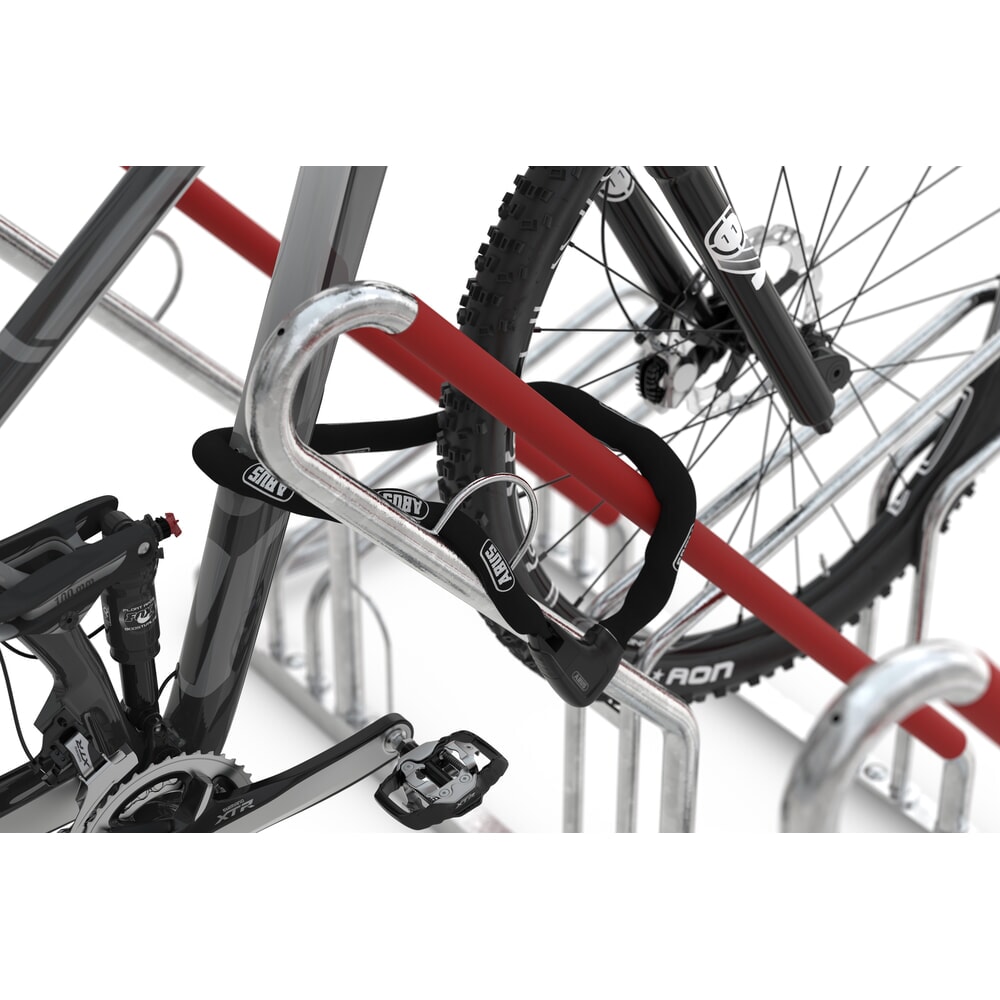 Produktabbildung Nr. 5: wsm® Fahrradüberdachung Economy Köln, ESG-Verglasung, Fahrradparksystem 2502 XBF, Bausatz, für 4 Fahrräder, HxBxT 2440 mm x 3180 mm x 2165 mm