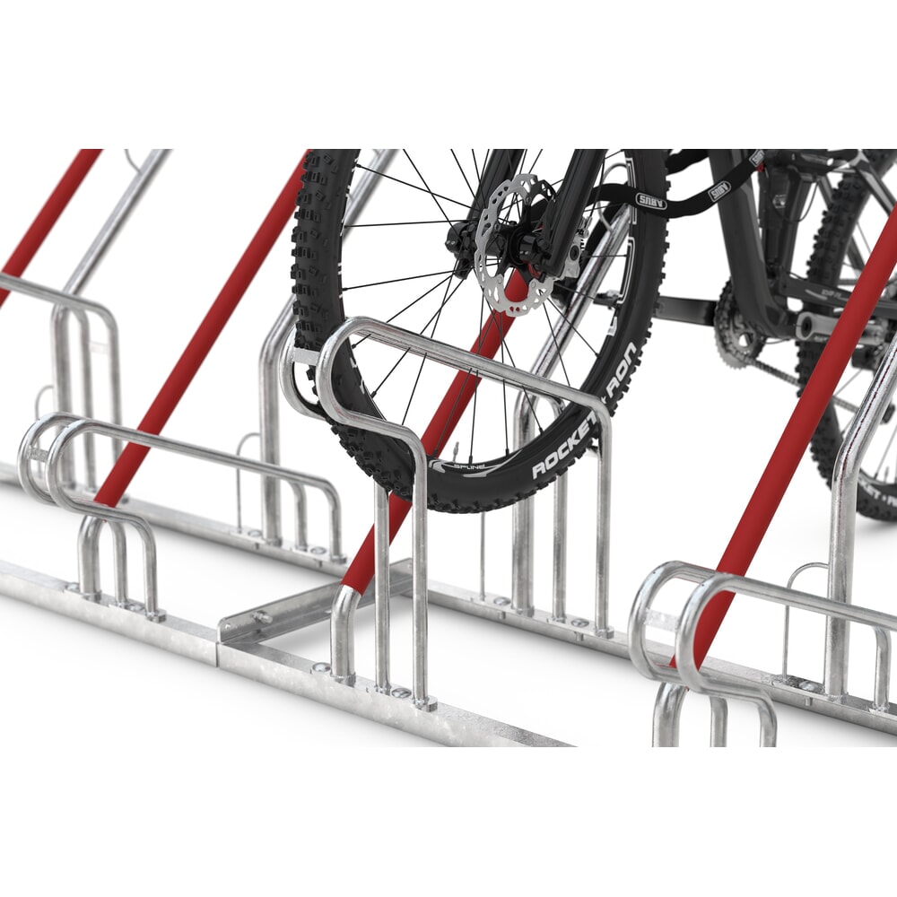 Produktabbildung Nr. 6: wsm® Fahrradüberdachung Economy Köln, ESG-Verglasung, Fahrradparksystem 2502 XBF, Bausatz, für 4 Fahrräder, HxBxT 2440 mm x 3180 mm x 2165 mm