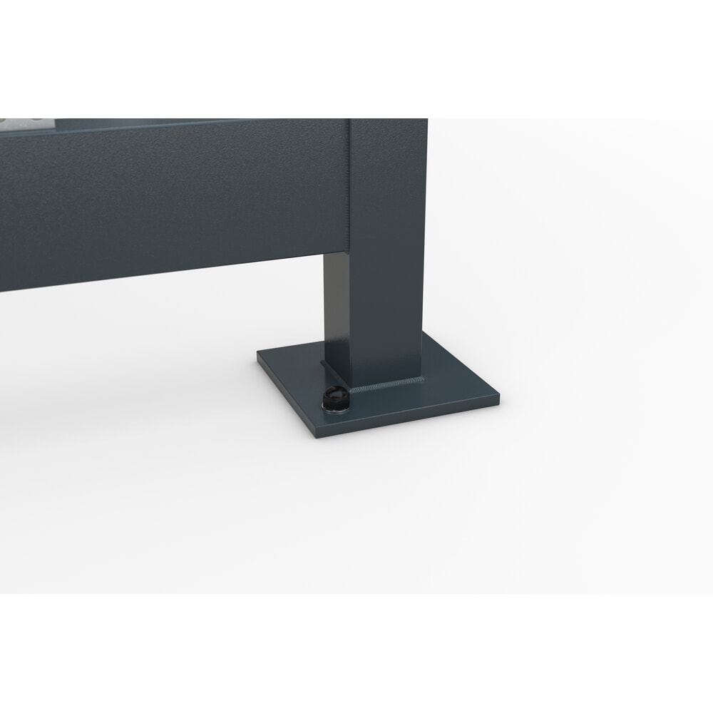 Produktabbildung Nr. 9: wsm® Fahrradüberdachung Economy Köln, ESG-Verglasung, Fahrradparksystem 2502 XBF, Bausatz, für 4 Fahrräder, HxBxT 2440 mm x 3180 mm x 2165 mm