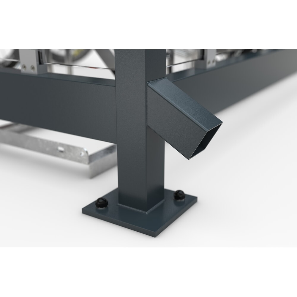 Produktabbildung Nr. 10: wsm® Fahrradüberdachung Economy Köln, ESG-Verglasung, Fahrradparksystem 2502 XBF, Bausatz, für 4 Fahrräder, HxBxT 2440 mm x 3180 mm x 2165 mm