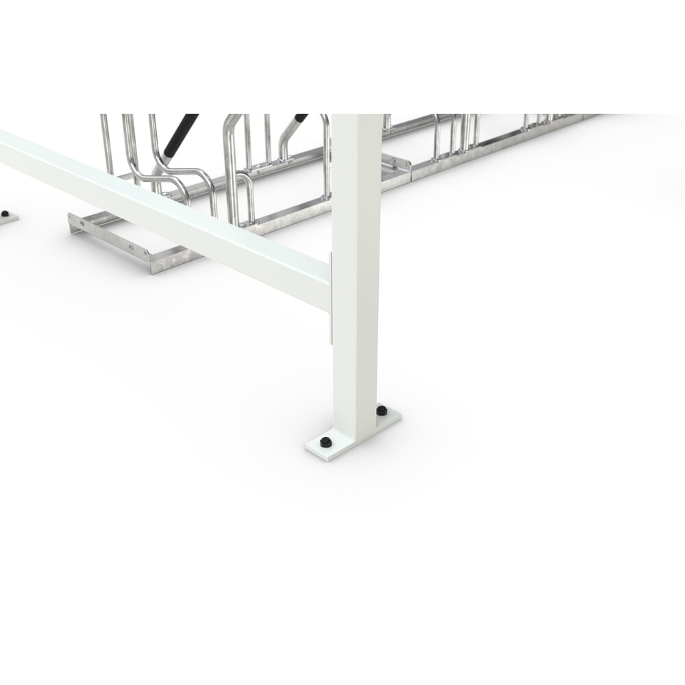 Produktabbildung Nr. 7: wsm® Fahrradüberdachung Leipzig, Flachdach mit Attika, für 8 Fahrräder