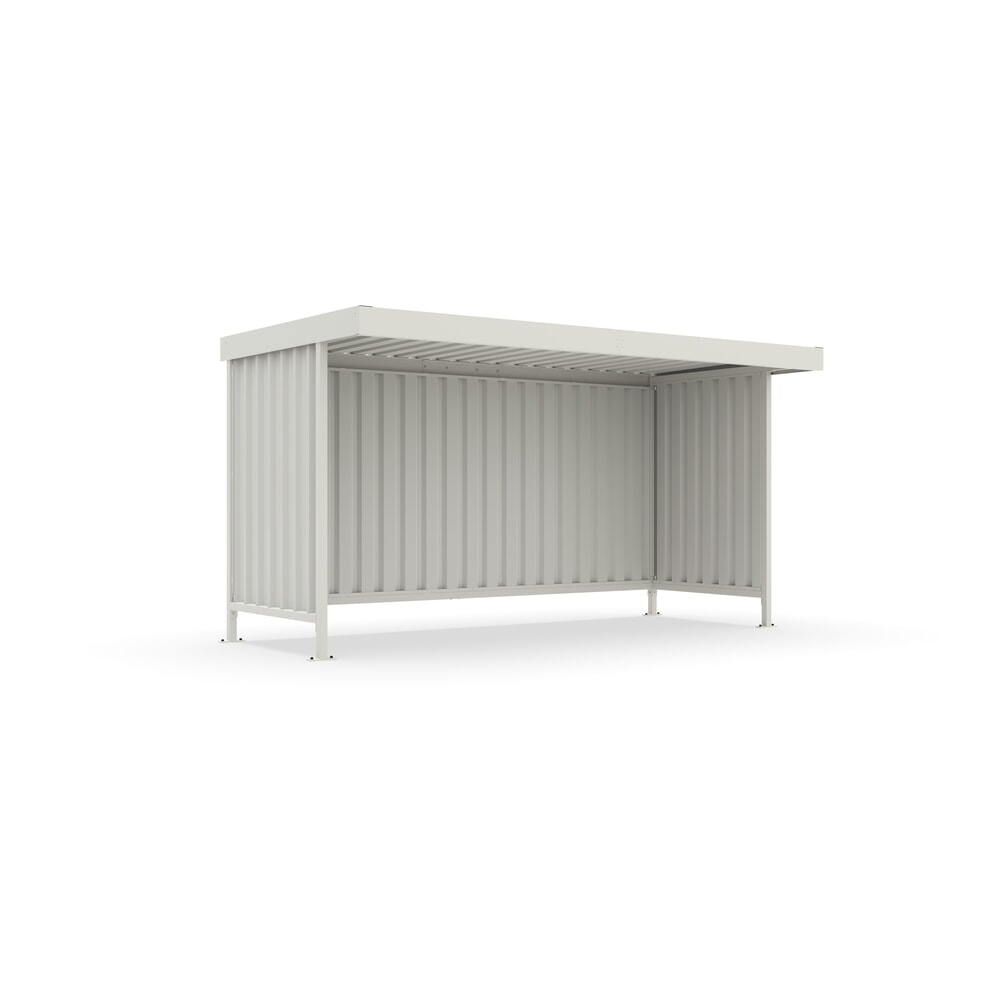 Produktabbildung Nr. 8: wsm® Fahrradüberdachung Leipzig, Flachdach mit Attika, für 8 Fahrräder