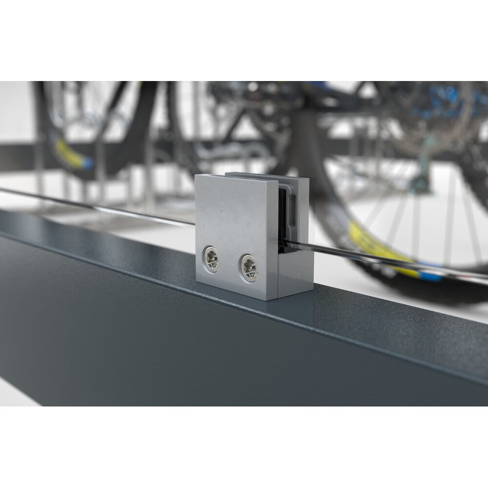 Produktabbildung Nr. 9: wsm® Fahrradüberdachung Professional Köln, ESG-Verglasung, integrierte Beleuchtung, Bausatz, für 6 Fahrräder, HxBxT 2440 mm x 3180 mm x 2165 mm