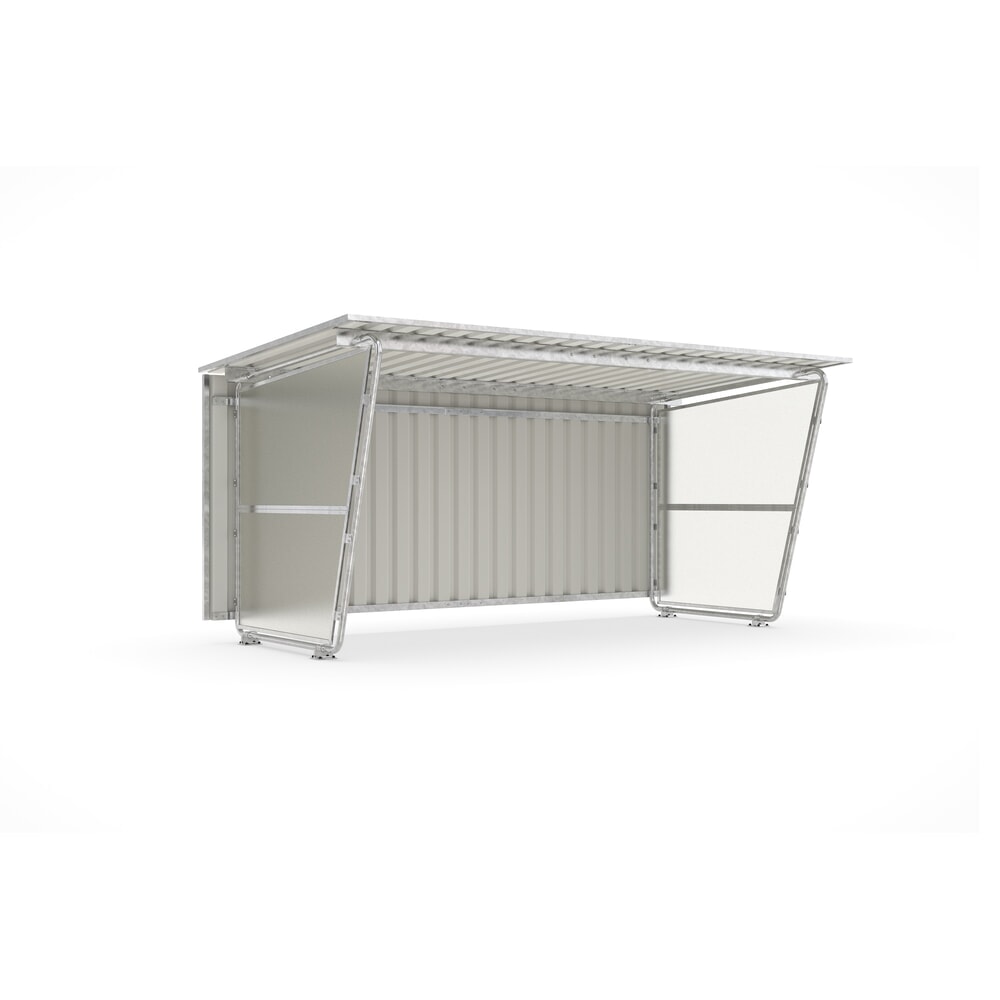 Produktabbildung Nr. 3: wsm® Fahrradüberdachung Siegen, Pultdach mit Trapezblech, für 8 Fahrräder