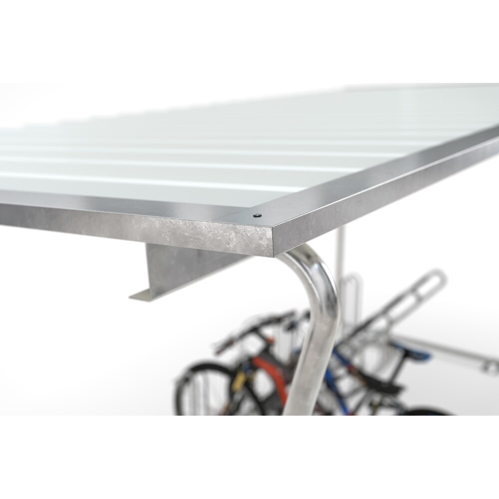 Produktabbildung Nr. 5: wsm® Fahrradüberdachung Siegen, Pultdach mit Trapezblech, für 8 Fahrräder