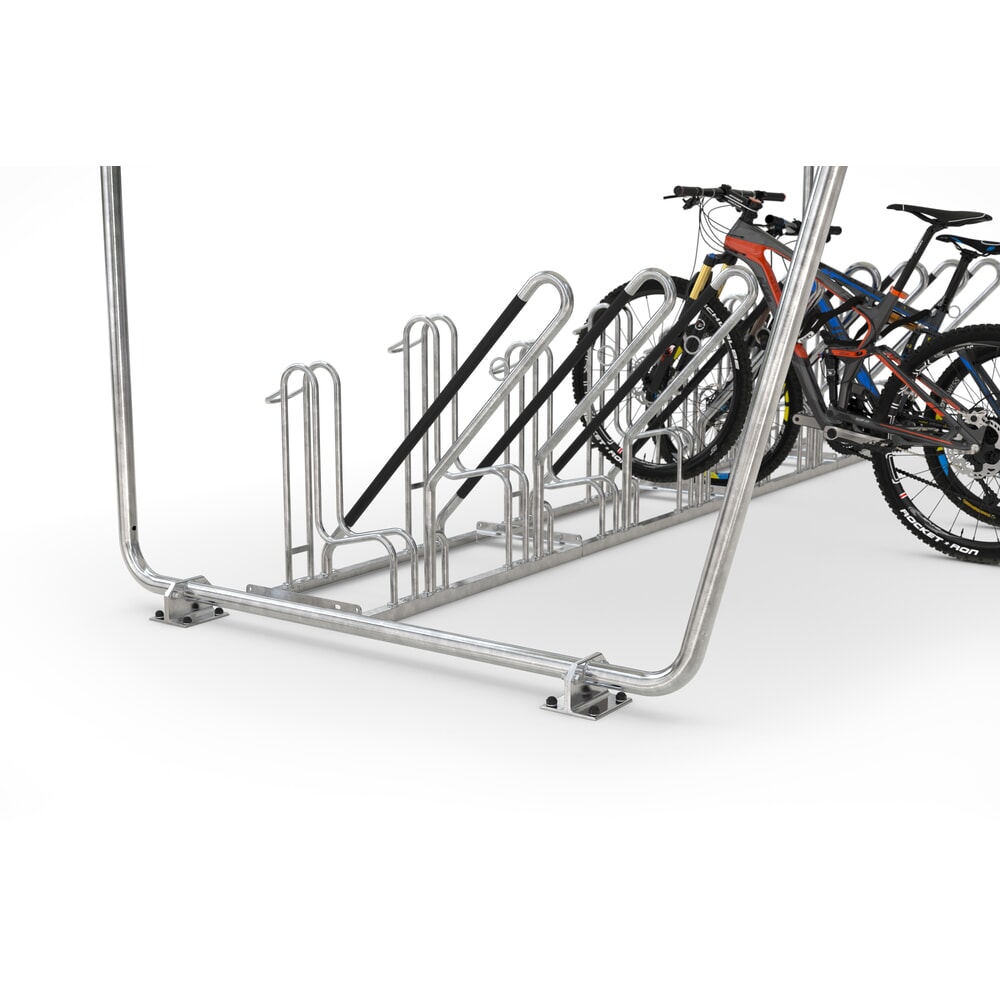 Produktabbildung Nr. 6: wsm® Fahrradüberdachung Siegen, Pultdach mit Trapezblech, für 8 Fahrräder