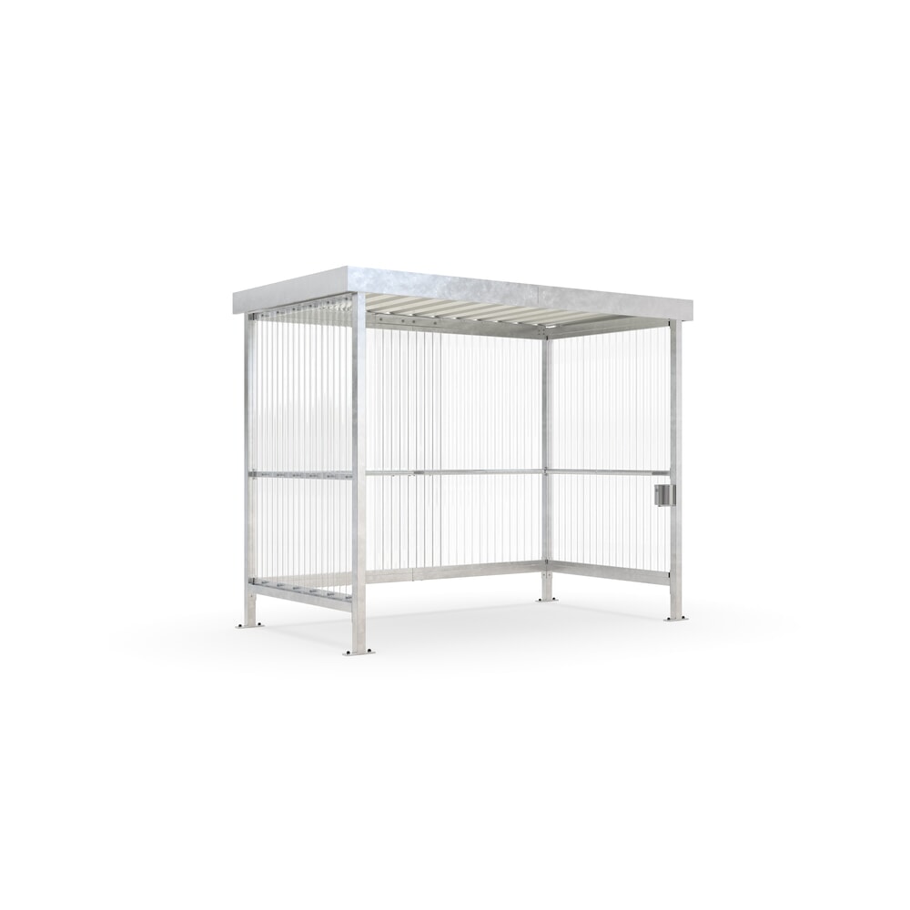 Produktabbildung: wsm® Raucherunterstand Jena Maxi, Well-PVC, Bausatz