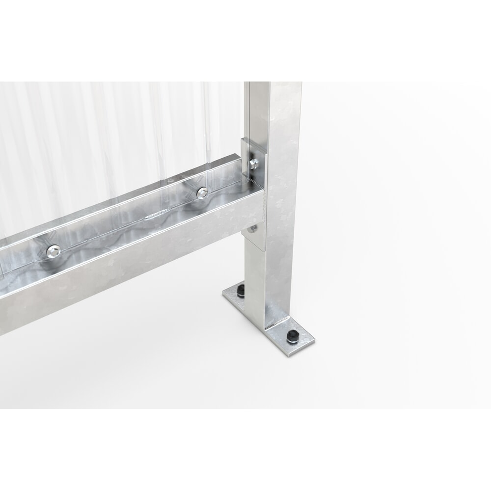 Produktabbildung Nr. 3: wsm® Raucherunterstand Jena Maxi, Well-PVC, Bausatz