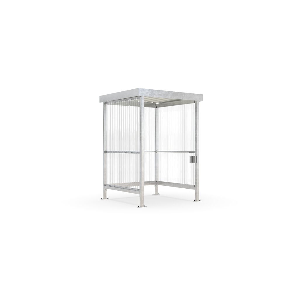 Produktabbildung: wsm® Raucherunterstand Jena, Well-PVC, Bausatz