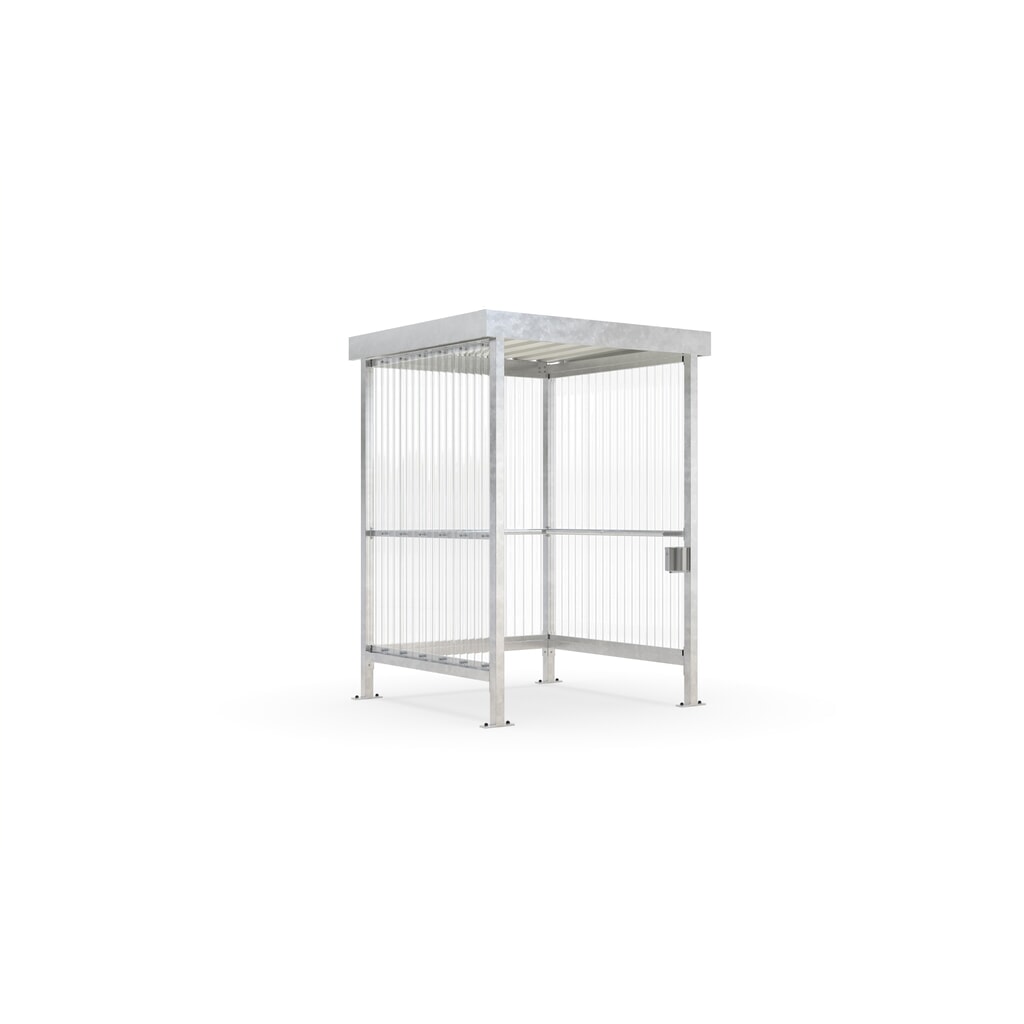 Produktabbildung: wsm® Raucherunterstand Jena, Well-PVC, Bausatz