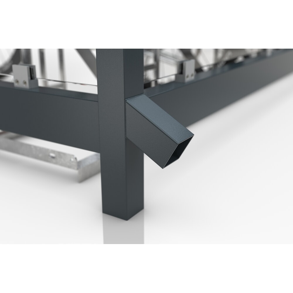 Produktabbildung Nr. 6: wsm® Raucherunterstand Professional Köln, ESG-Verglasung, integrierte Beleuchtung, Bausatz, HxBxT 2440 mm x 2165 mm x 2165 mm